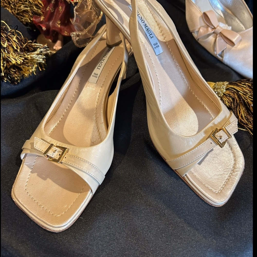 Bruno Magli sling back high heel open toe